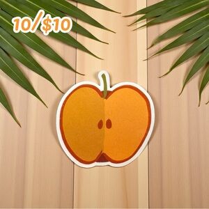 Minimalist Apple Fruit Sticker – 2 1/2” Glossy